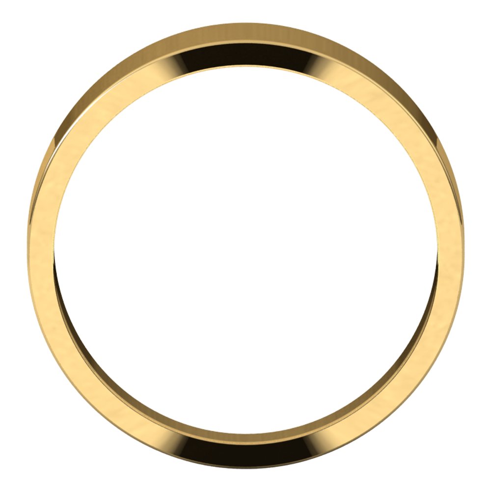 14K Yellow 6 mm Flat Tapered Band