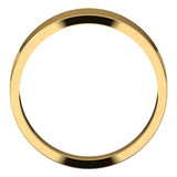 14K Yellow 6 mm Flat Tapered Band