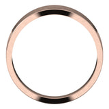 14K Rose 6 mm Flat Tapered Band