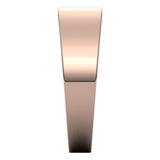 14K Rose 6 mm Flat Tapered Band