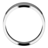 10K White Gold 9 mm Tapered Flat Band Size 10