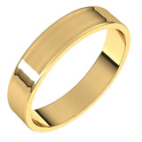 14K Yellow 4 mm Flat Ultra-Light Band Size 4