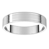 14K White 4 mm Flat Ultra-Light Band