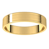 14K Yellow 4 mm Flat Ultra-Light Band