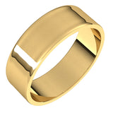 18K Yellow 6 mm Flat Ultra-Light Band Size 7.5