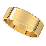 18K Yellow 6 mm Flat Ultra-Light Band Size 7.5