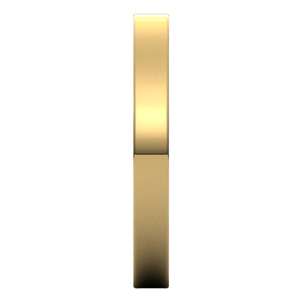 14K Yellow Gold 2.5 mm Ultra-Lightweight Flat Band Size 5