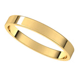 14K Yellow Gold 2.5 mm Ultra-Lightweight Flat Band Size 4