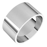 Sterling Silver 10 mm Ultra-Lightweight Flat Band Size 7.5