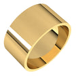 14K Yellow Gold 10 mm Ultra-Lightweight Flat Band Size 10.5