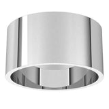 14K White Gold 10 mm Ultra-Lightweight Flat Band Size 6