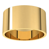 14K Yellow Gold 10 mm Ultra-Lightweight Flat Band Size 10.5