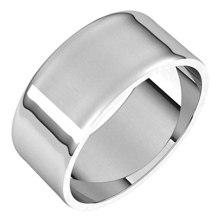 14K White Gold 8 mm Ultra-Lightweight Flat Band Size 8