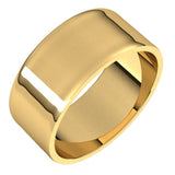 14K Yellow Gold 8 mm Ultra-Lightweight Flat Band Size 5.5