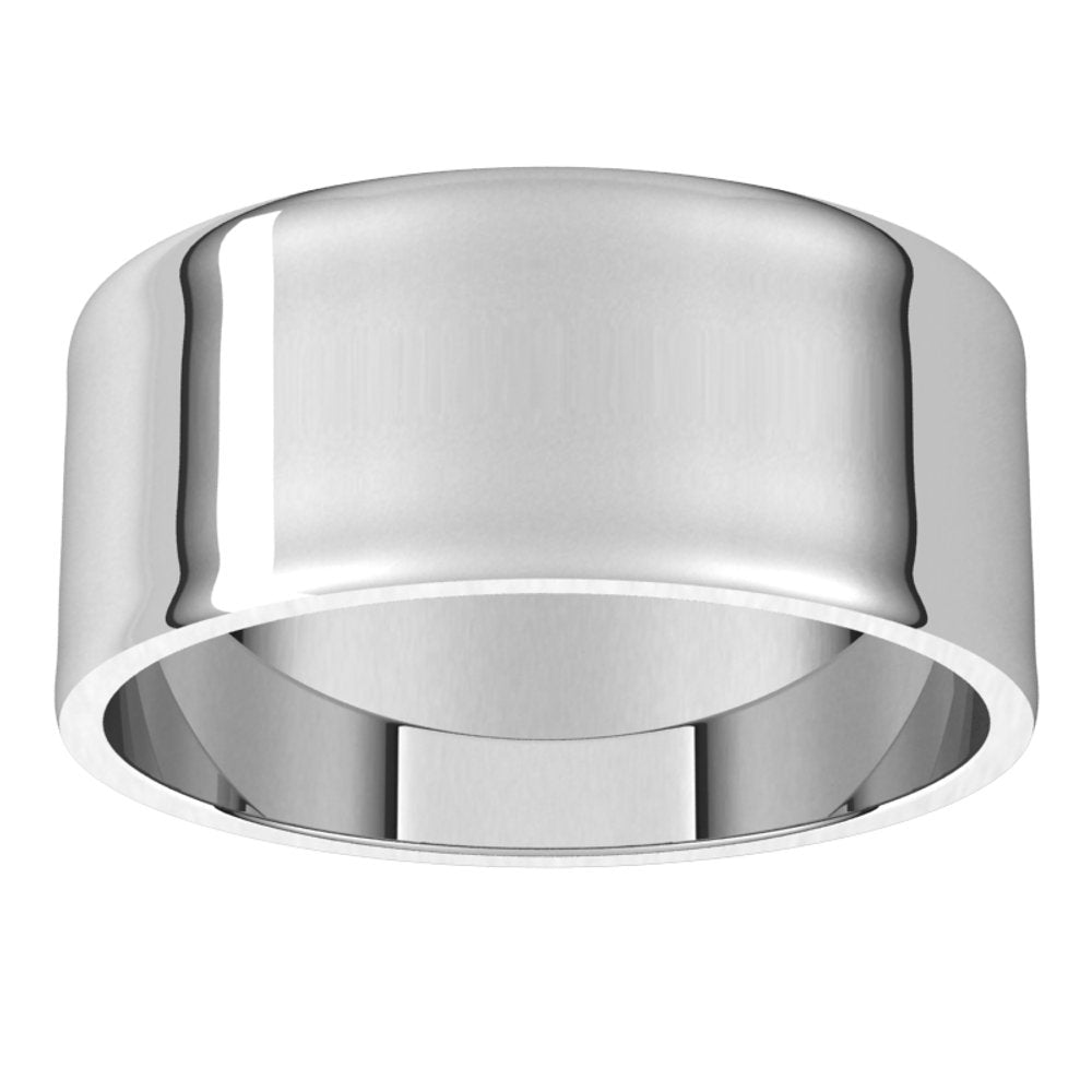 14K White Gold 8 mm Ultra-Lightweight Flat Band Size 8