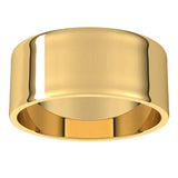 14K Yellow Gold 8 mm Ultra-Lightweight Flat Band Size 5.5