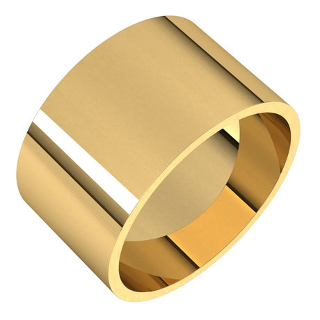10K Yellow Gold 11 mm Ultra-Lightweight Flat Band Size 10