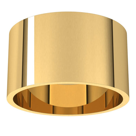 10K Yellow Gold 11 mm Ultra-Lightweight Flat Band Size 10