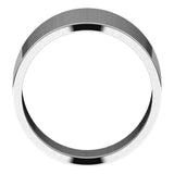 14K White 14 mm Flat Tapered Band