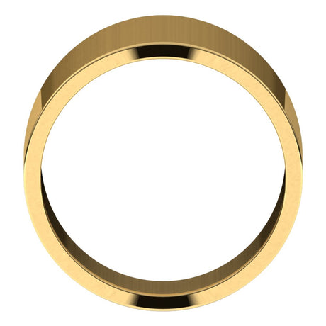 14K Yellow 14 mm Tapered Flat Band Size 10