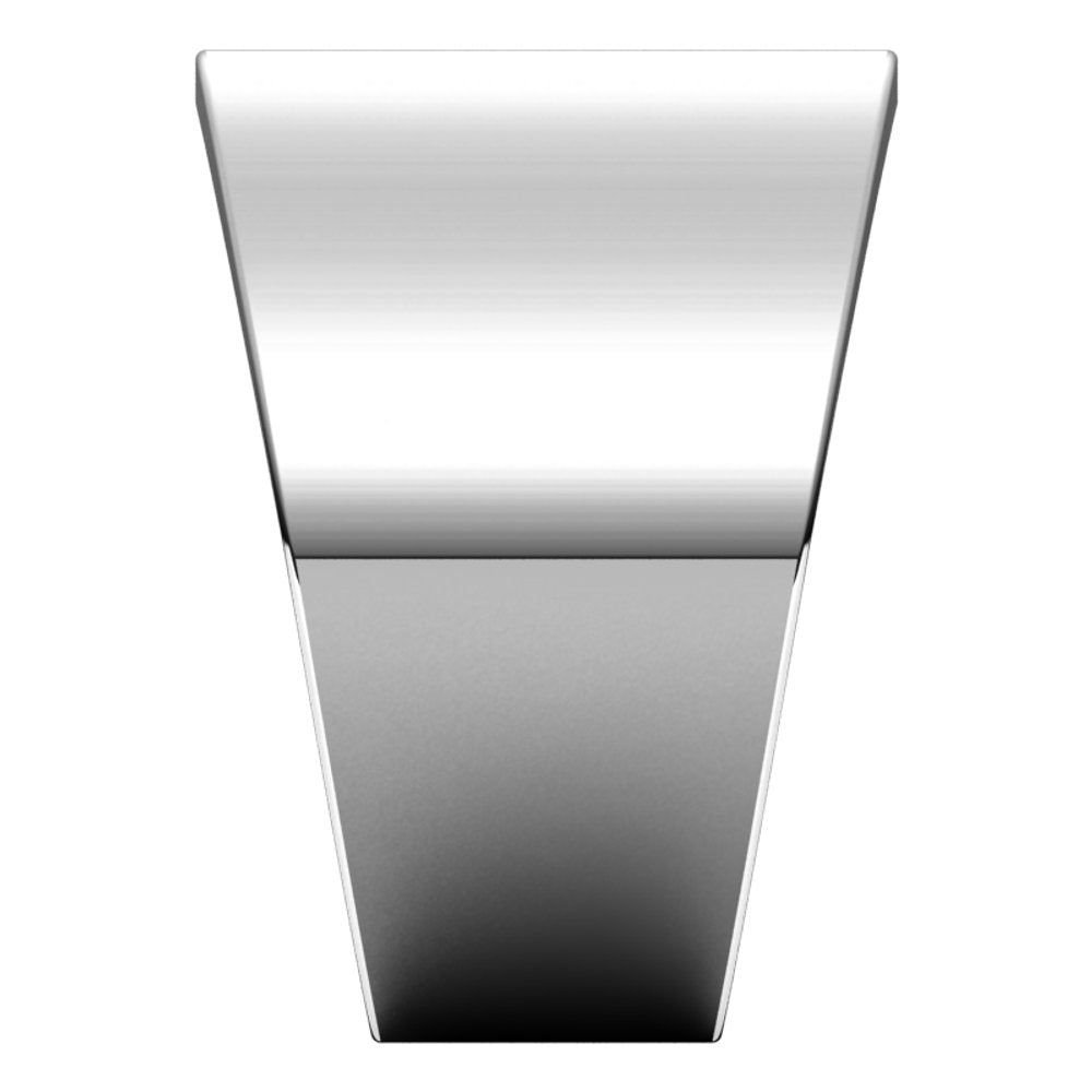 14K White 14 mm Tapered Flat Band Size 7