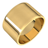 18K Yellow Gold 12 mm Ultra-Lightweight Flat Band Size 8