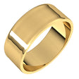 14K Yellow 7 mm Flat Ultra-Light Band Size 4.5