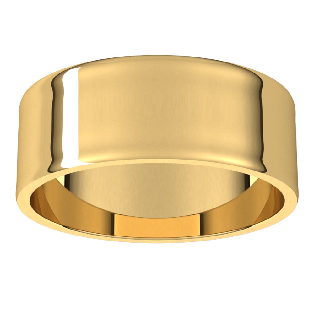 14K Yellow 7 mm Flat Ultra-Light Band