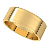 14K Yellow 7 mm Flat Ultra-Light Band