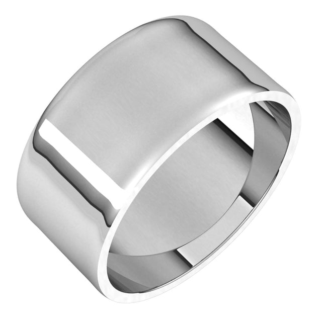 10K White Gold 9 mm Ultra-Lightweight Flat Band Size 5.5