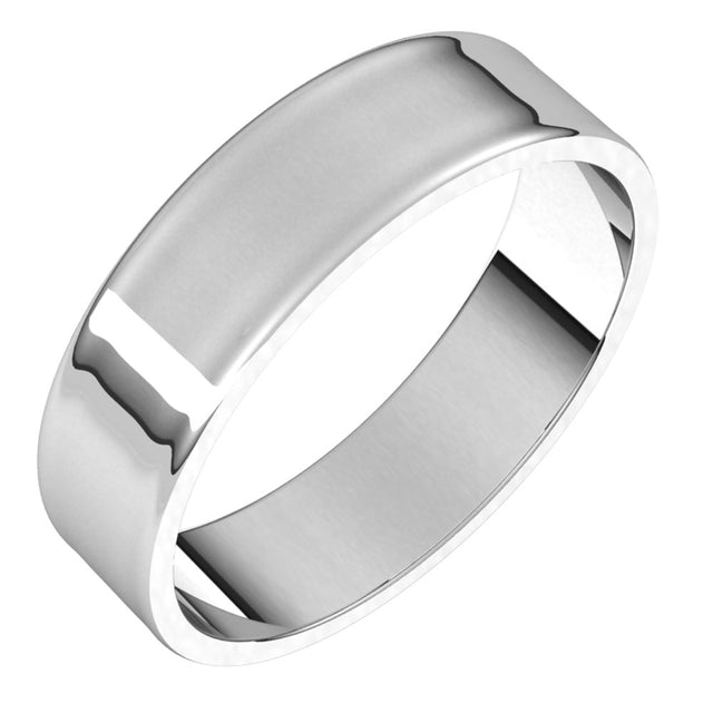 Sterling Silver 5 mm Flat Ultra-Light Band Size 7