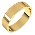 14K Yellow 5 mm Flat Ultra-Light Band Size 4.5