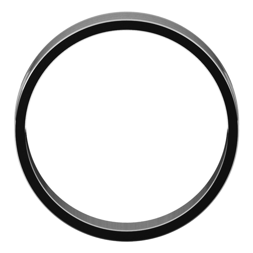 10K White 5 mm Flat Ultra-Light Band