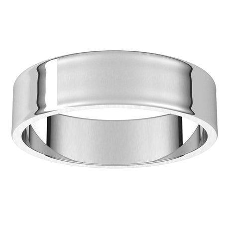 14K White 5 mm Flat Ultra-Light Band