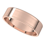 18K Rose 5 mm Flat Ultra-Light Band Size 10