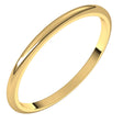 14K Yellow 1.5 mm Half Round Band Size 10