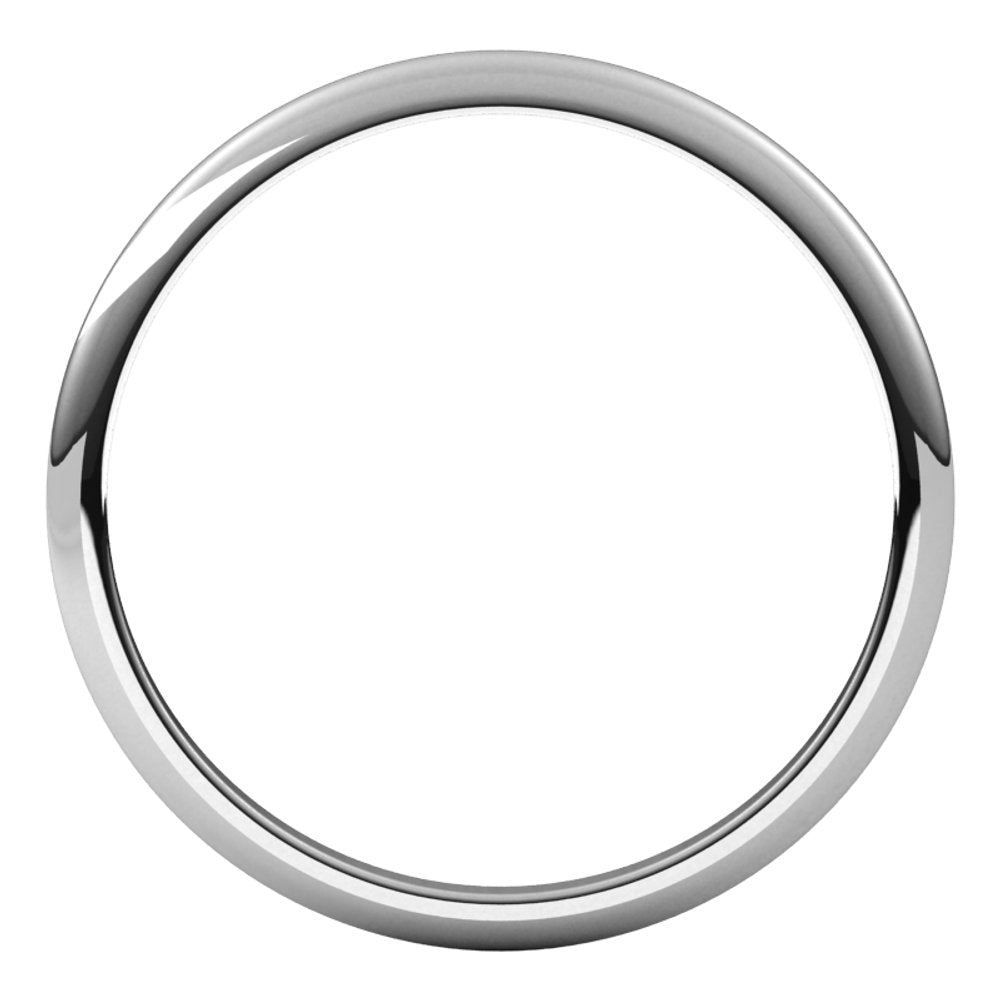 14K X1 White 1.5 mm Half Round Band