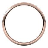 14K Rose 1.5 mm Half Round Band