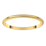 18K Yellow 1.5 mm Half Round Band