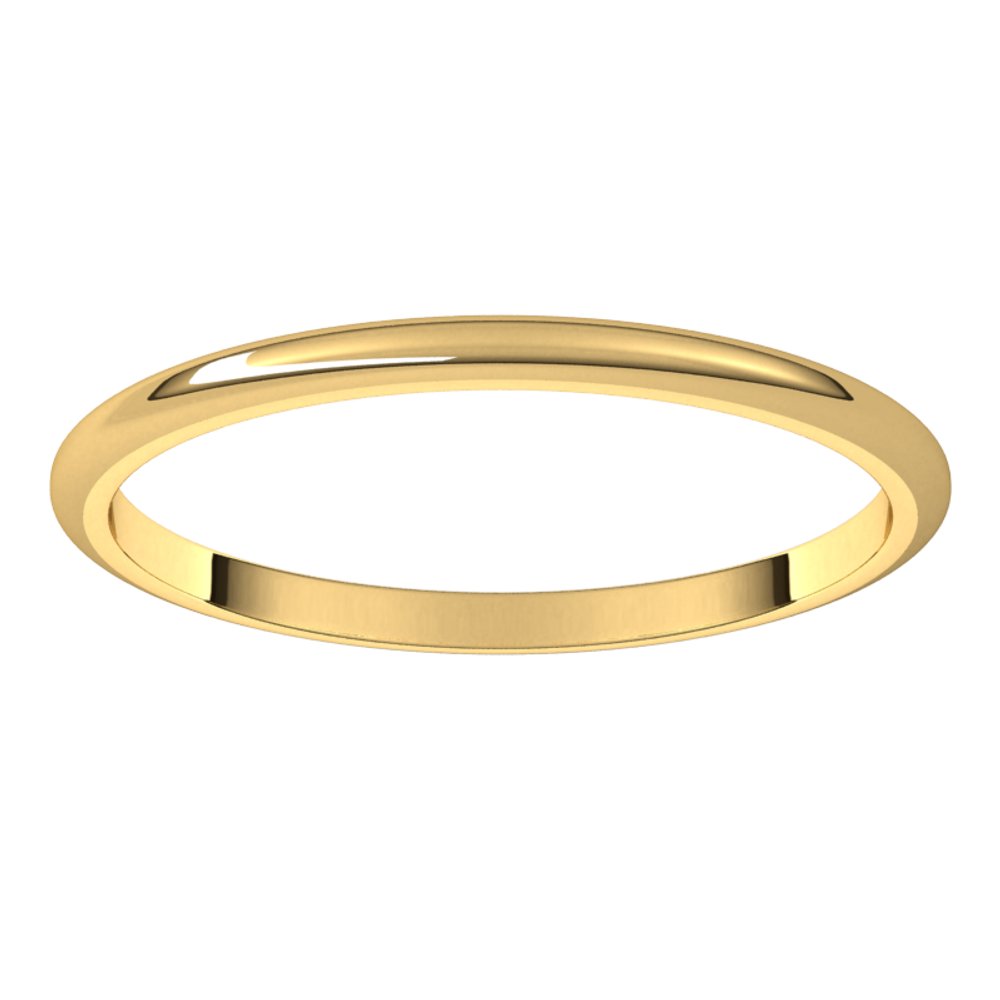 14K Yellow 1.5 mm Half Round Band Size 10