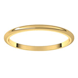 14K Yellow 1.5 mm Half Round Band Size 10