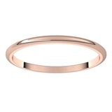 14K Rose 1.5 mm Half Round Band