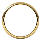 18K Yellow 1 mm Half Round Band