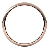 14K Rose Gold 1 mm Half Round Band Size 4