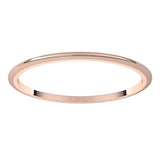 10K Rose Gold 1 mm Half Round Band Size 5.5