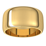 14K Yellow 10 mm Half Round Band