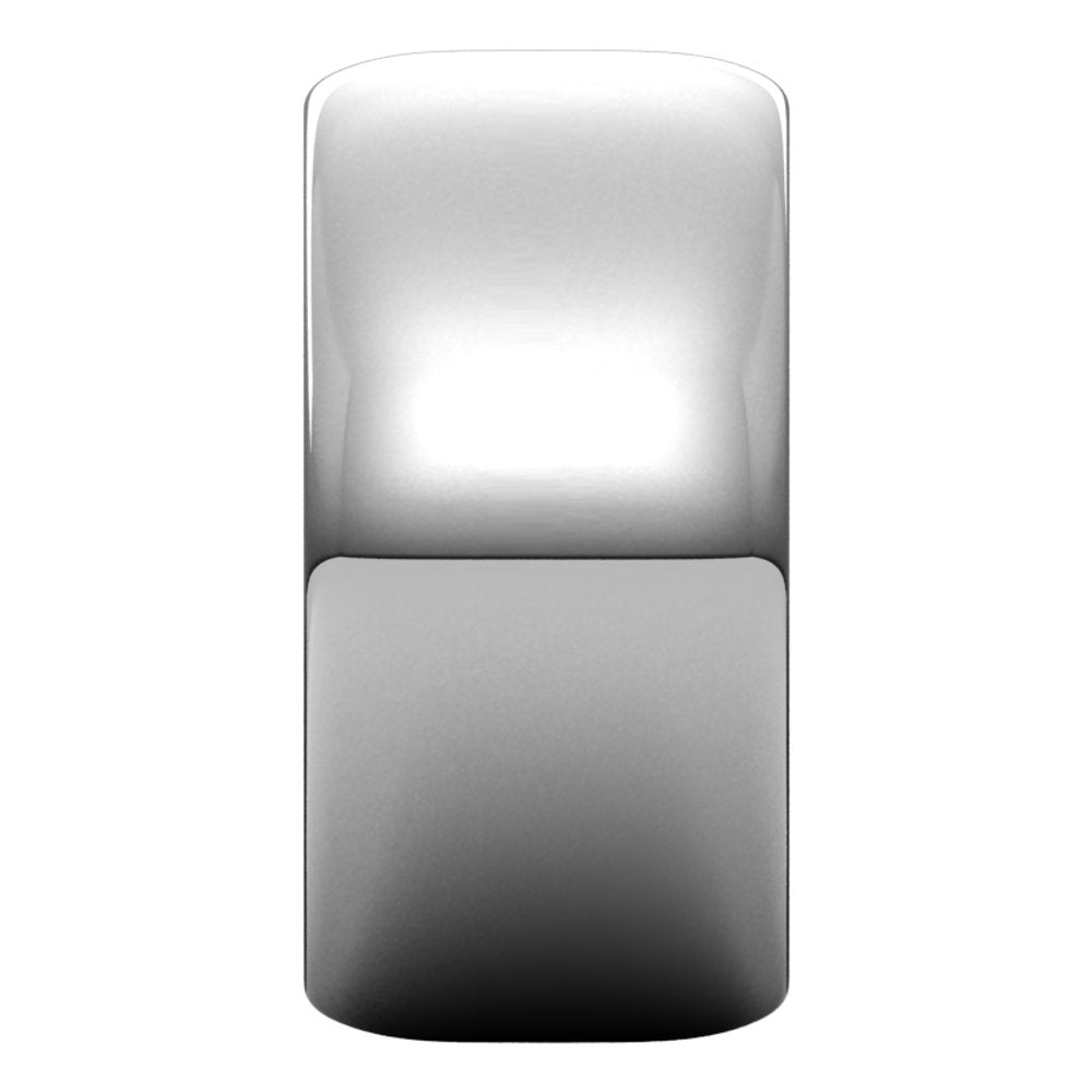 10K White 10 mm Half Round Band Size 7.5