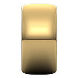 14K Yellow 10 mm Half Round Band
