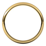 18K Yellow 3 mm Half Round Band