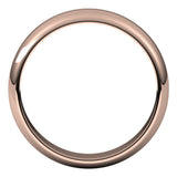 14K Rose 5 mm Half Round Band